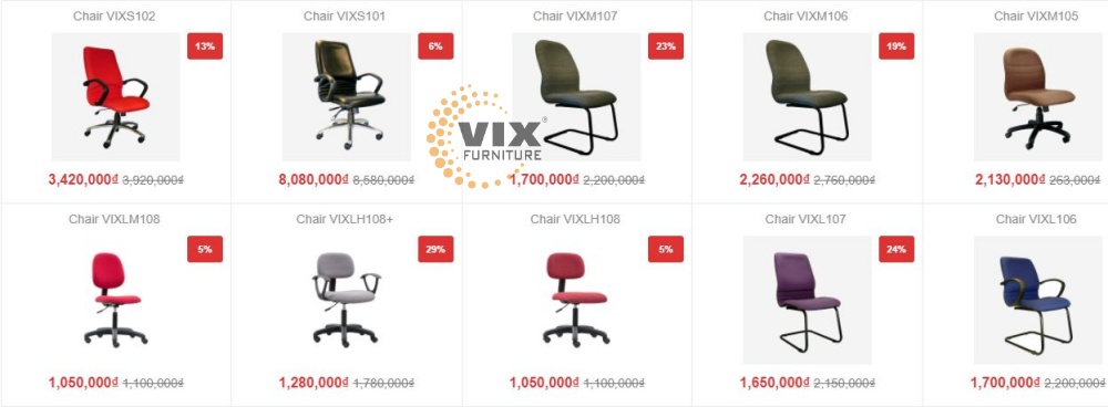 Mid-level office chair in Vix Furniture