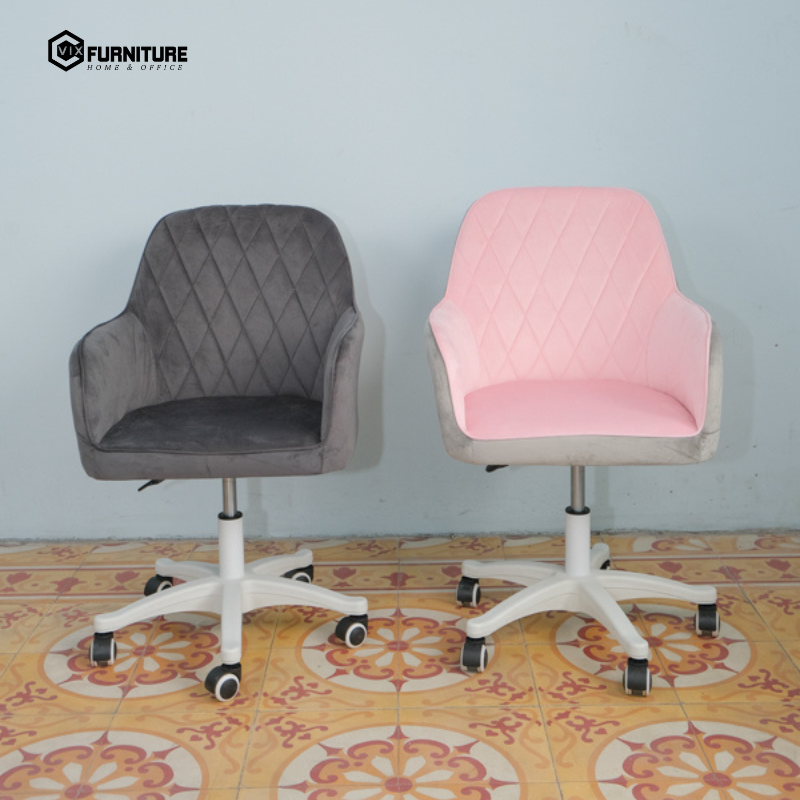 Swivel Office Chair with Velvet Fabric Cushion VFGX409