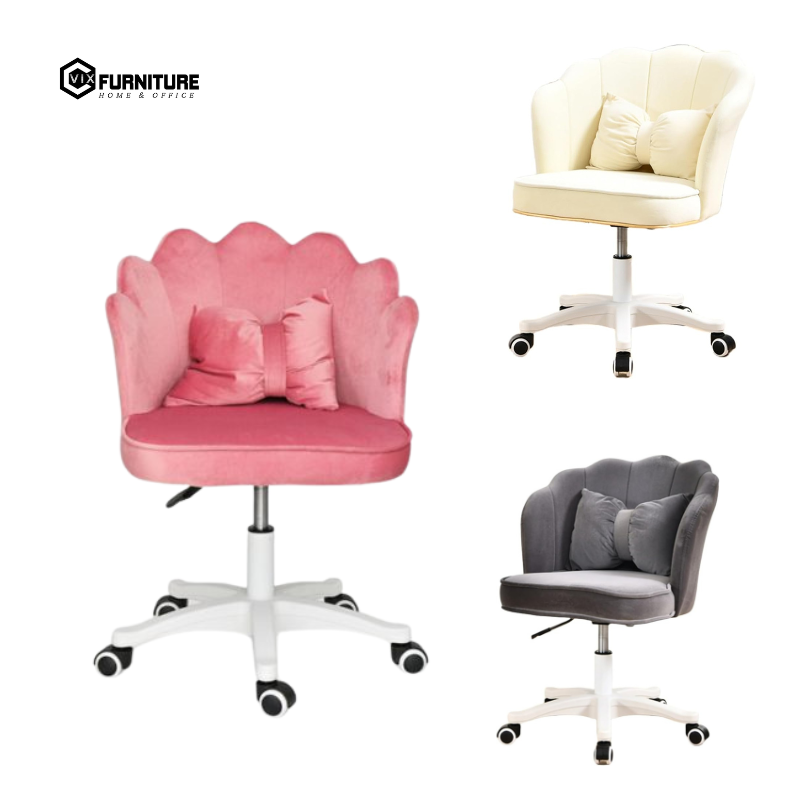 Swivel Office Chair with Velvet Fabric Cushion VFGX410 