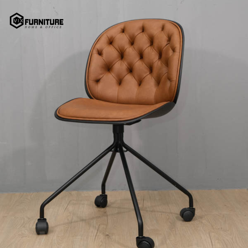 Beetle PP Plastic Cafe Chair with Wheels - VF50S