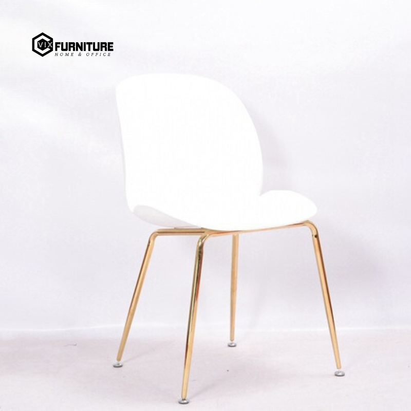 Plastic PP Cafe Dining Chair with Steel Legs VFBeetle PP