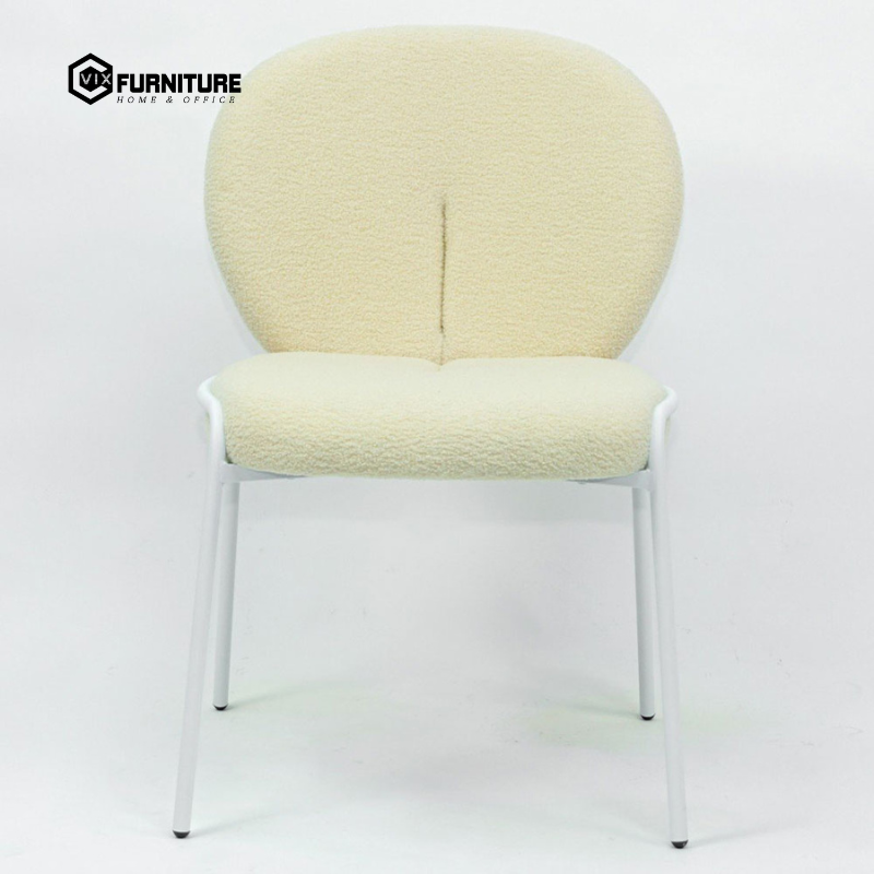 The Faux Sheepskin Fabric Steel Electrostatic Coated Leg VFCF753 Chair features exquisite design.