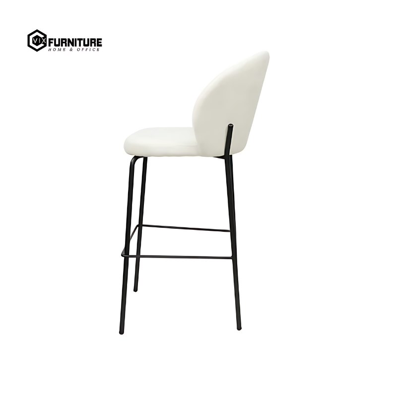 Fabric Upholstery Bar Stool with Fixed Legs VFGB189-H: High-quality fabric cushion material