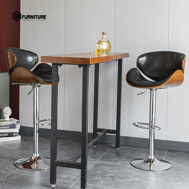 The Steel Leg Bar Stool with Simili Upholstery VFQB01 is a perfect blend of modern design and comfort, enhancing any space