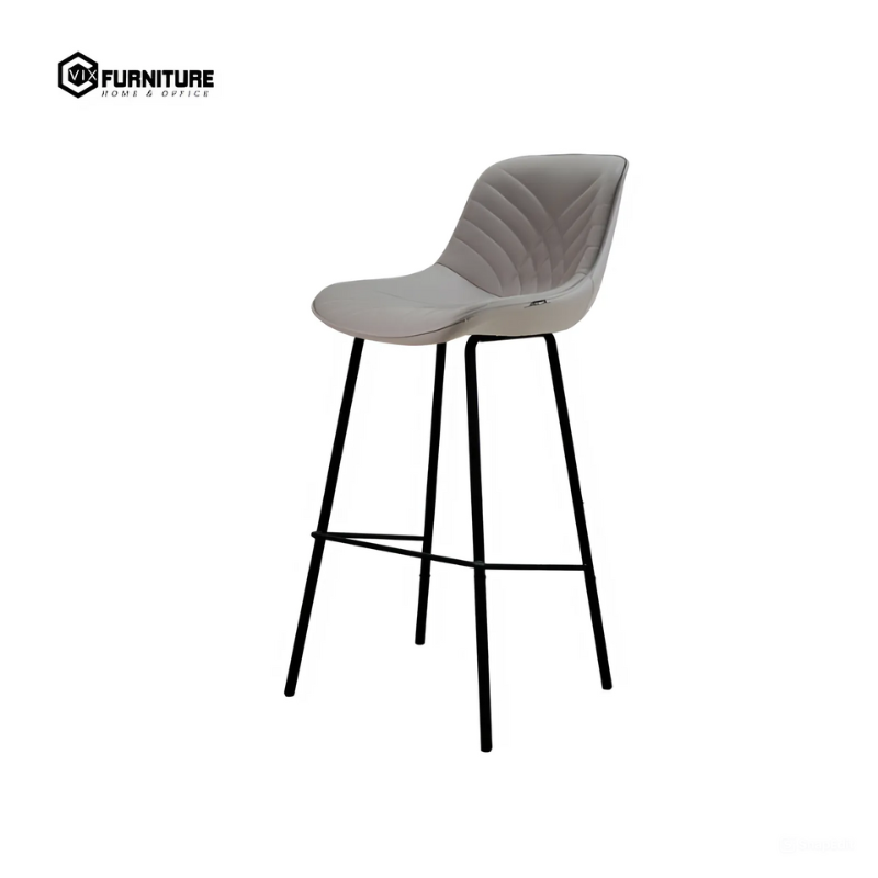 NAPPA Leather Bar Stool with Fixed Steel Legs VFGB060-H