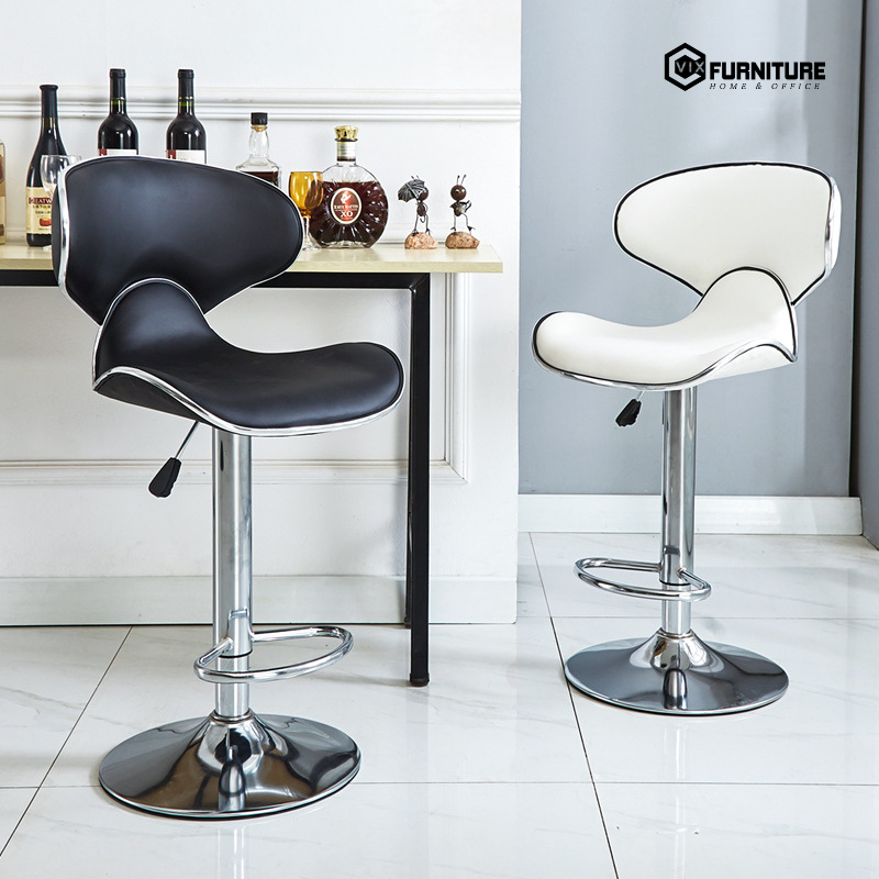 High-Legged PU Leather Bar Stool with Plating VFGB100-2