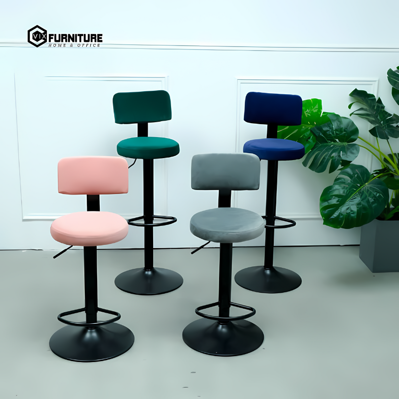 Introduction to PU Leather Bar Stool with Plating Legs VFGB063