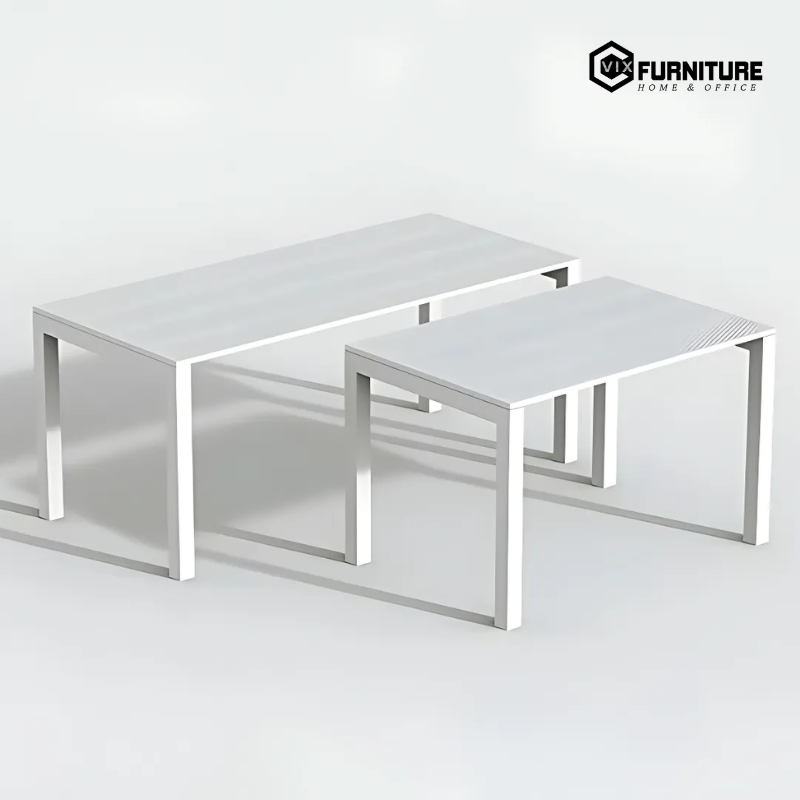 Dining Table with Plastic Top and Steel Frame VFST3056