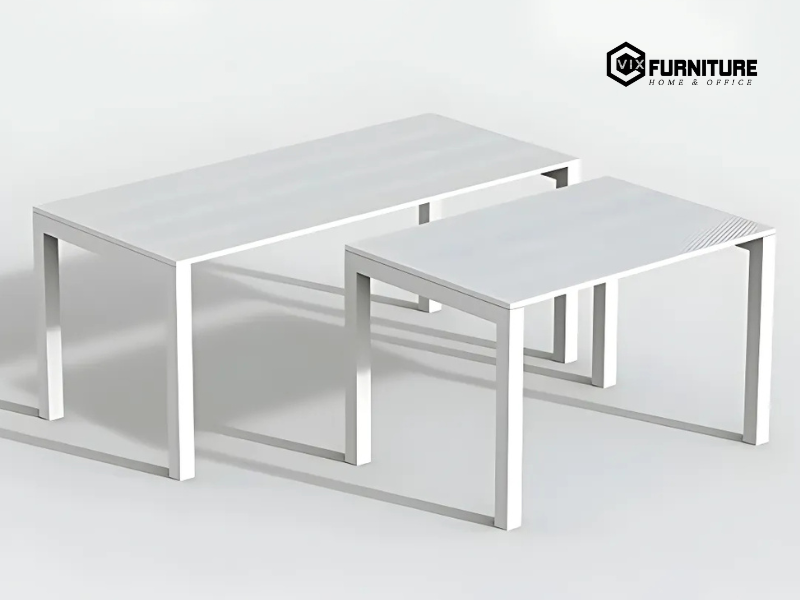 Dining Table with Plastic Top and Steel Frame VFST3056