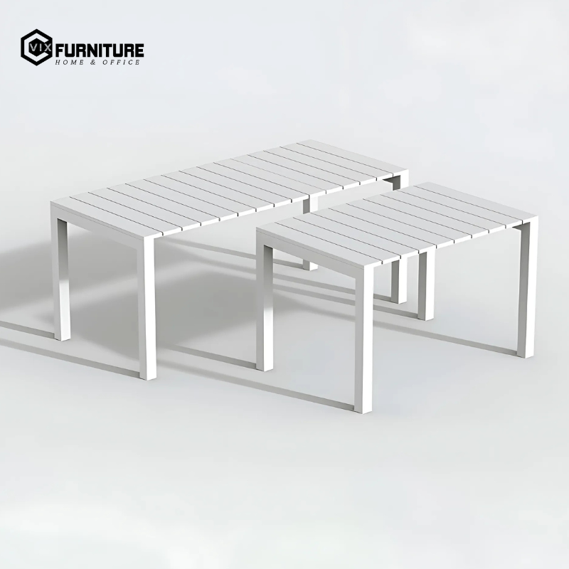 Dining Table with Plastic Top and Steel Frame VFST3057