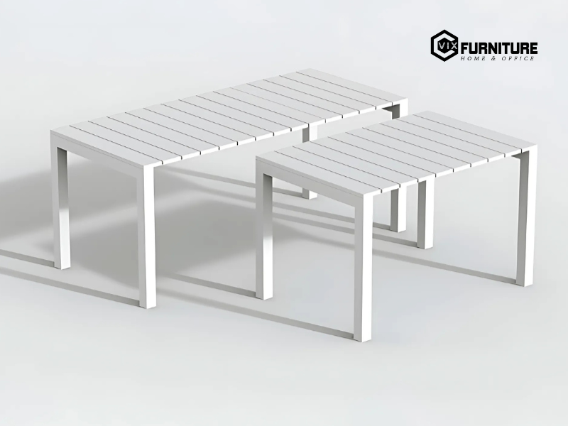 Dining Table with Plastic Top and Steel Frame VFST3057