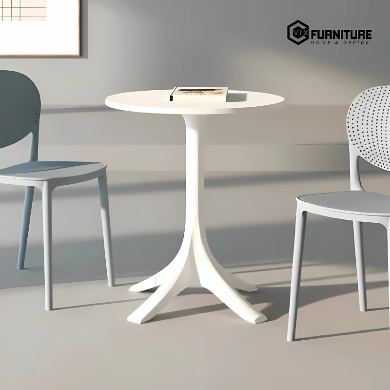 Molded Plastic Cafe Table VFST3055: Modern Design – Subtle Elegance