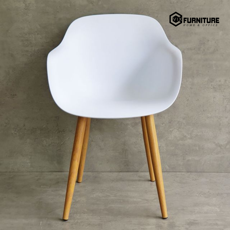 Dining Cafe Chair VFST3048: Durable, Easy-to-Clean Plastic Seat