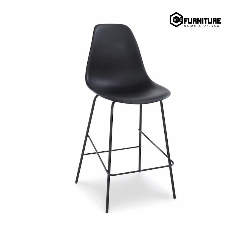 Molded Plastic Bar Stool with Metal Legs VFSTD130