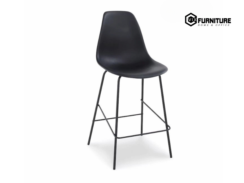 Molded Plastic Bar Stool with Metal Legs VFSTD130