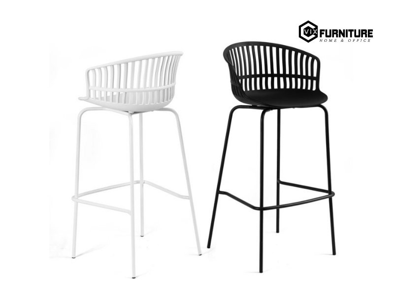 Molded Plastic Bar Stool with Metal Legs VFSTD3031A